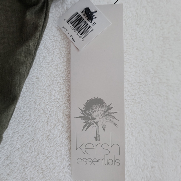 Kersh Essentials | Ruched Lyocell-Stretch Turtleneck Women's Small Olive NEW - Picture 10 of 13